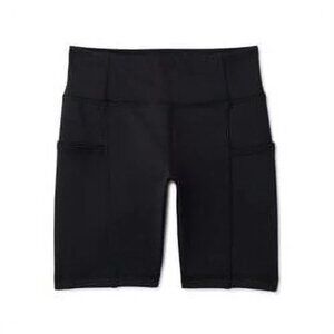 Athletic Works Girls Black Biker Shorts - Size XS (4/5)